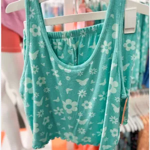 Colsie Mint Floral Soft Cotton PJ Summer Top | Women’s Size Large (New) thumbnail 9