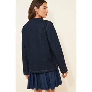 MAEVE Oversized Denim Jacket in Denim Medium Blue Size XL thumbnail 5