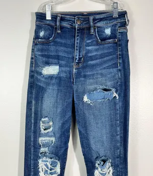 American Eagle Ne(x)t Level Super High Rise Jegging Distressed Skinny Jeans 2S thumbnail 3