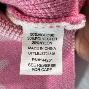 Moon & Madison Y2K Sweater Ivory with Pink Smiley Faces Oversized Soft Cozy XL thumbnail 6