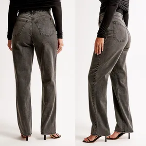 Abercrombie‎ and Fitch The 90s Straight Ultra High Rise Curve Love Size 25 / 0 thumbnail 4
