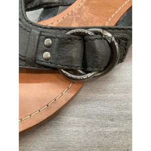 Coach Olympia Black Leather Thong Sandals thumbnail 9