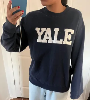 Yale navy blue crew neck thumbnail 1