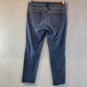 Abercrombie & Fitch Harper Low Rise Ankle Women's Size 27/4s Blue‎ Raw Hem EUC thumbnail 2