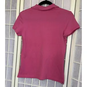 Lilly Pulitzer Preppy School Uniform Pink Pima Cotton Golf Polo‎ Shirt Small thumbnail 2