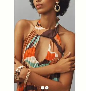 Anthropologie Hutch Halter Pleated Swing Mini Dress thumbnail 4