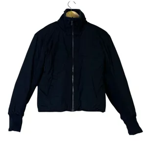 Lululemon Forever Warm Reversible Quilted Zip Jacket Womens 6 Black 100% Cotton‎ thumbnail 3