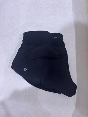 Black Lululemon Speed 2.5" Shorts Up Low-Rise thumbnail 2