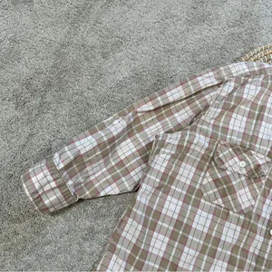 Carhartt Women’s Roll Tab 3/4 Sleeve Button Up Shirt Top Plain in Light Brown XL thumbnail 5