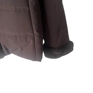 Jones New York Size XL Chocolate Brown Faux‎ Fur Lined Winter Coat thumbnail 5