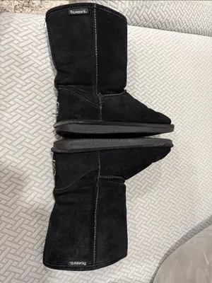 Bearpaw Black Suede Sheepskin/Wool Lined Winter Ladies 8 Boots thumbnail 9