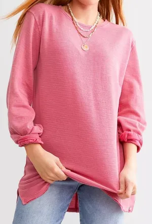 Free people we the free Women's Soul Oversized T-Shirt Size M Pink thumbnail 1