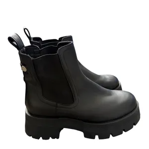 Steve Madden Howler Black Faux Leather Chunky Sole Chelsea Boots Size 7 NEW thumbnail 7