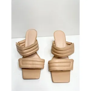 Abound Sandals Size 4 Qarly Heeled Tan Square Toe Slip‎ On Heels thumbnail 5