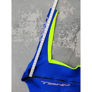 Vintage O'NEILL NEON + Blue 3/2 MM Full Wetsuit Surf Zipper USA Made Sz SMALL thumbnail 10