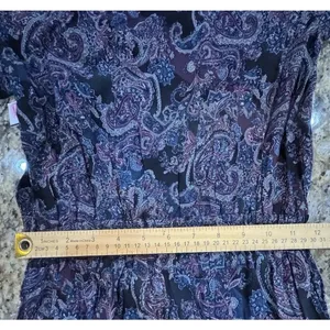 FRYE & Co. Women's Boho Paisley Tassel Tie Maxi Dress Long Sleeve Size XS thumbnail 10