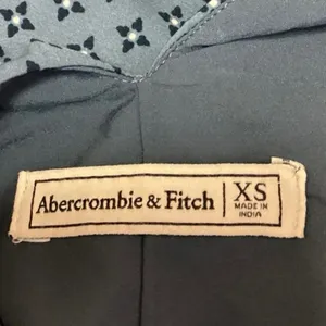 Abercrombie & Fitch Blue Floral Round Neck Short Sleeve Cut Out Shift Dress XS thumbnail 6