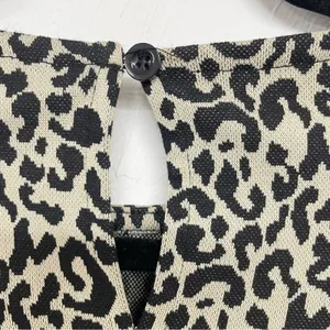 Zara Brown Animal Print Short Sleeve Knee Length Sheath Dress Womens M Leopard thumbnail 12