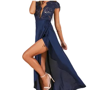Showpo Kiss Of True Love Blue Lace Bodice Wrap Skirting Maxi Dress Womens 6 thumbnail 4