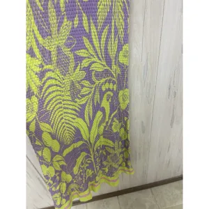 HTF Anthropologie x FARM Rio Knit Midi Dress Size Small Purple Motif thumbnail 7