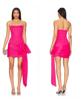 ELLIATT Genova Mini Dress in Fuchsia thumbnail 2