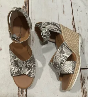 Treasure & Bond Poppy Espadrille Wedge Snake Print Wedge Sandals‎ thumbnail 1