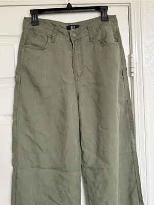 Kut From The Kloth Sienna High RIise Wide Leg‎ - Olive Green 2 thumbnail 6