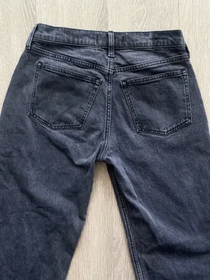Abercrombie & Fitch Baggy Low Rise Jeans Gray Size 24 Short Distressed Hem thumbnail 10