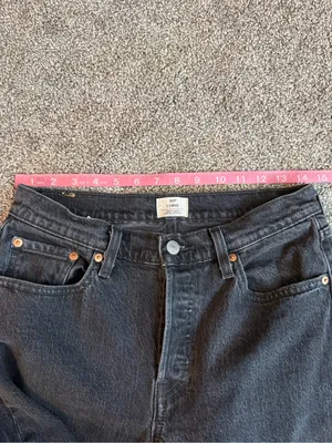 Levi’s 501 Curve Black Straight Leg Button Fly Jeans W29 L32 Faded Wash thumbnail 8
