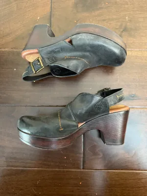 B.O.C. BOC Cecila Clog Block Heel Black with Woodgrain Size 8 thumbnail 7