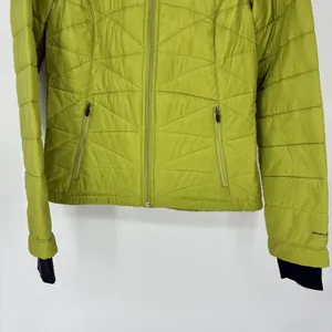 Columbia Omni-Heat Quilted Puffer Jacket Chartreuse Green Full Zip Women's S thumbnail 4