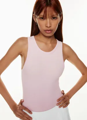 Aritzia Sunday Best Baby Pink Ribbed Tank Medium thumbnail 1