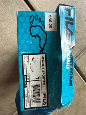 Fila White Sneakers with Teal Accents thumbnail 3