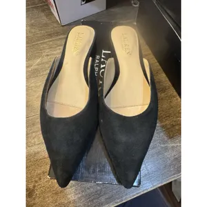 Lauren RALPH LAUREN Womens NEW Londyn‎ Black Suede Mules Flats Size 6 thumbnail 10