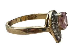 Pink Gemstone Rhinestone Ring thumbnail 2