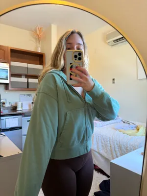 Green American Eagle Zip-Up Hoodie thumbnail 2