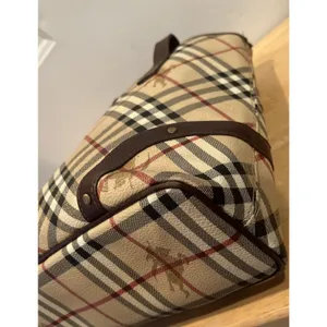 BURBERRY AUTHENTIC Nova check+‎ horse pattern, vintage purse handbag thumbnail 5