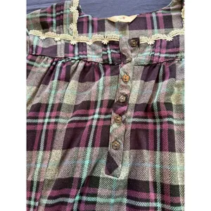 Secret Treasures Womens Purple Plaid Lace Trim Nightgown Sleep Dress XL 16-18 thumbnail 9
