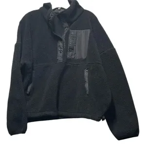 Anthropologie Willow the Label size L black fleece pullover. thumbnail 2