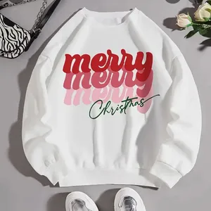 PacSun Women’s M White Holiday Crewneck Merry Christmas Print Unisex Medium NEW thumbnail 1