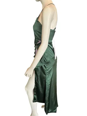 Dideyttawl Bridesmaids Dress Hunter Green Size 12 NWT thumbnail 2