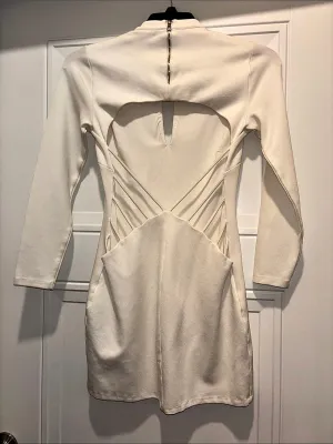 bebe Cream Cutout Mini Dress Size Small thumbnail 2