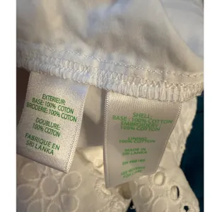 Lilly Pulitzer Emiline Eyelet Romper White Ruffle V-Neck Cotton Dress Size 8 thumbnail 6