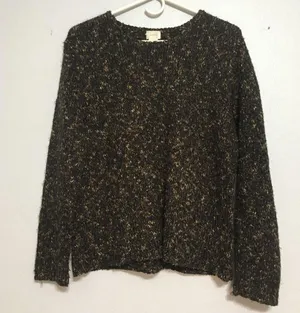 ALPS • Brown Knit Scoop Neck Sweater Size Medium thumbnail 5