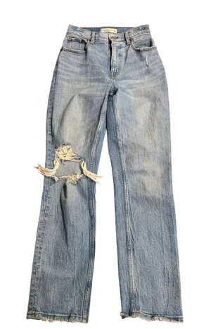 Abercrombie & Fitch Curve Love The 90s Straight Ultra High‎ Rise Jeans 24S thumbnail 1