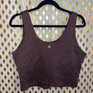 Gaiam sports bra low impact bralette crop top purple size XL thumbnail 3