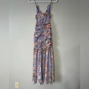 Free People ASTR The Label Kiana Floral Ruched Midi Dress Size XS thumbnail 11