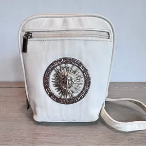 Vintage Tango Bag Touch 80s 90s Celestial Sun Ivory Silver Crossbody Bag‎ Purse thumbnail 2
