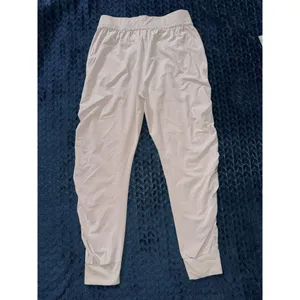 Athleta Attitude Ruched Leg Elastic Drawstrings Waist Pants Pink‎ Size 6 thumbnail 4
