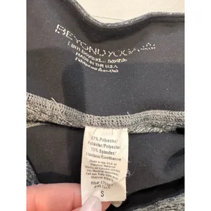 Beyond Yoga‎ Womens Gray Heathered Leggings Strappy Ankle Size S thumbnail 3